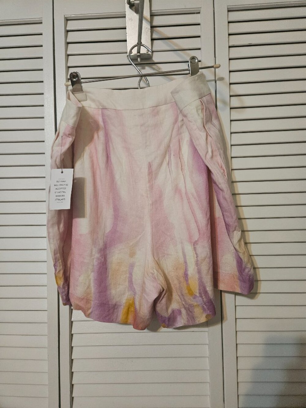 Eloquii Tie Dye Linen Lined Shorts - Picture 3 of 4